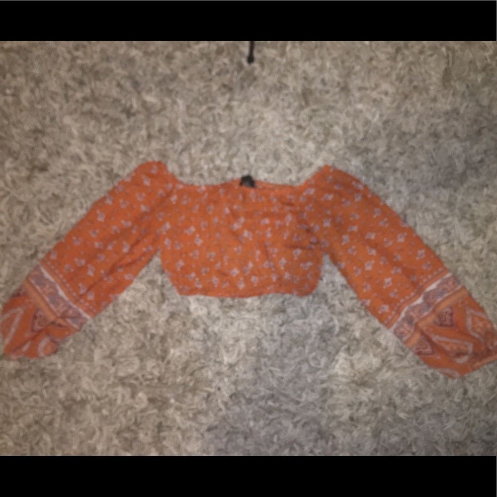Orange boho blouse - Picture 2 of 2